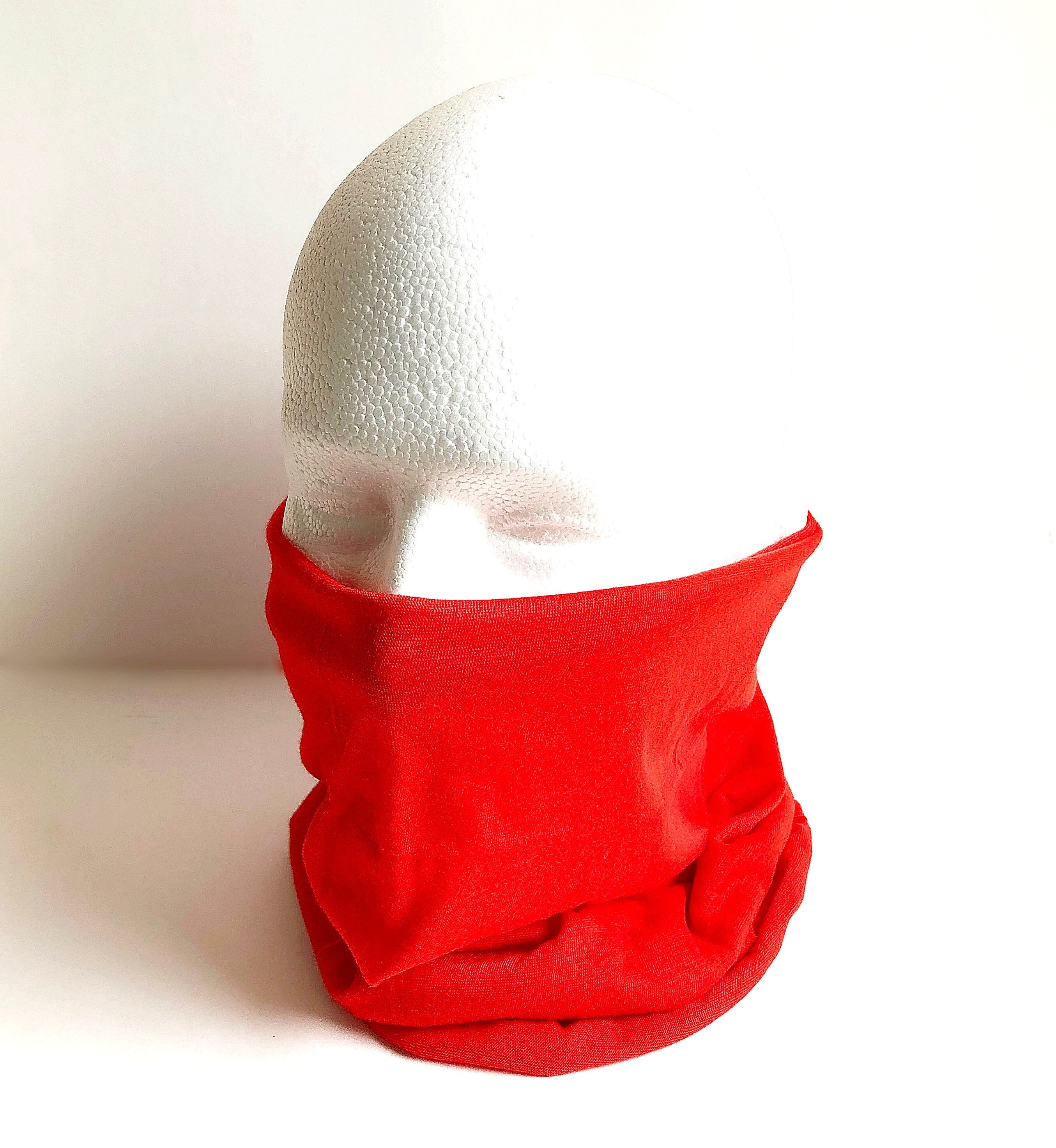 Red Color Face Mask Scarf New Multi Functional Seamless Protective Covering Elastic Neck Gaiter Bandana Breathable Balaclava Head Wear N4